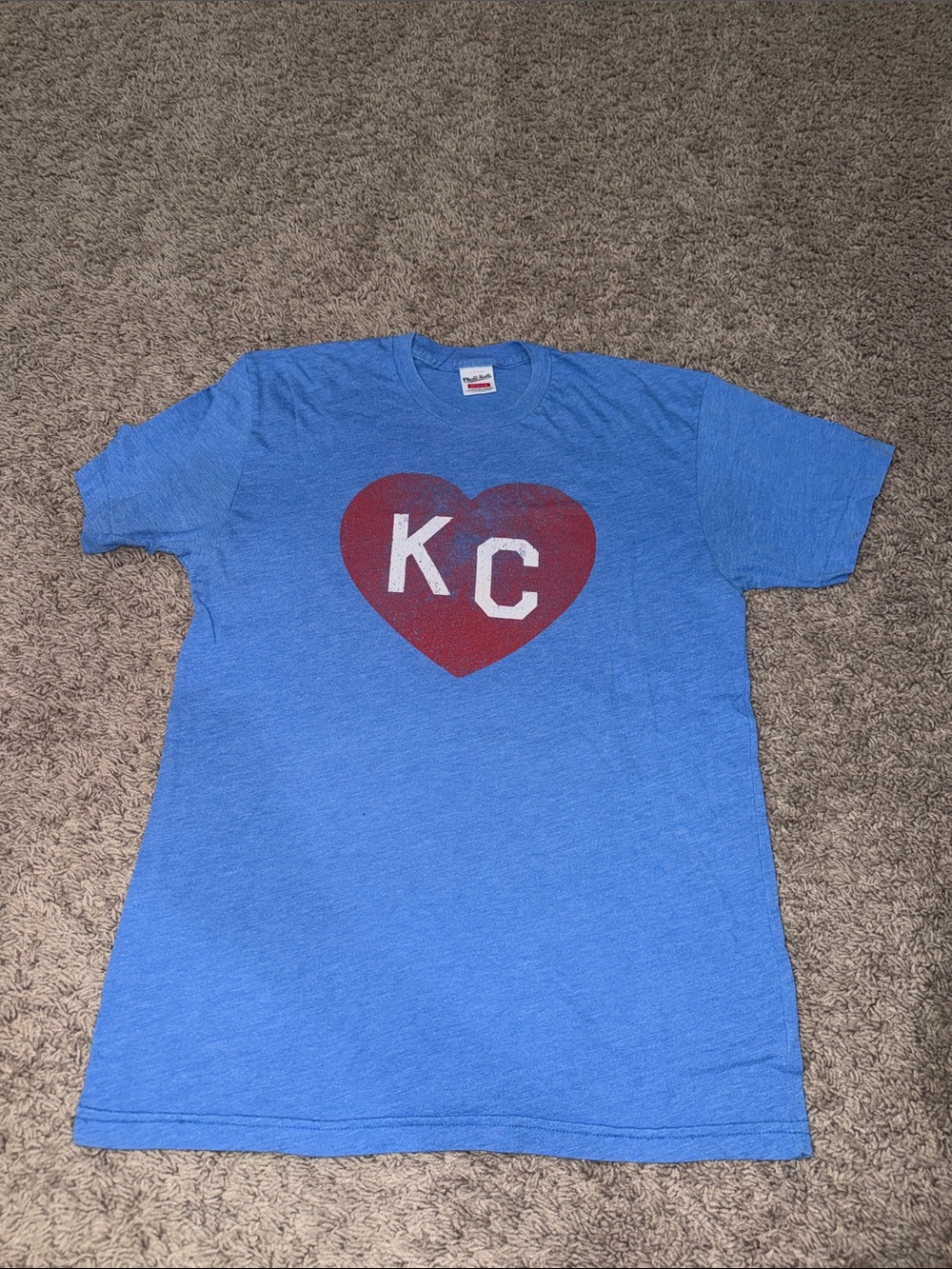 KC Heart Graphic Kids Tee - Blue